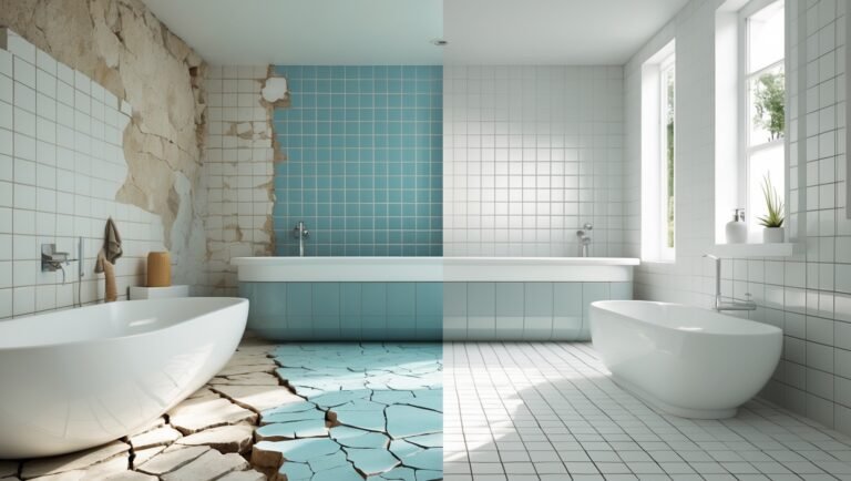 The Best Way to Hide Ugly Bathroom Tiles Without Drilling
